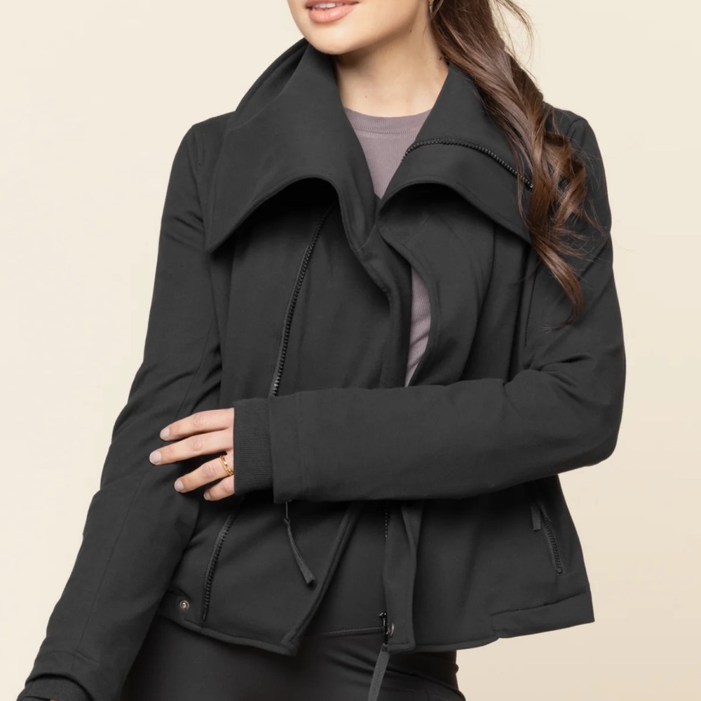 NWT Popflex heart racer moto jacket, black